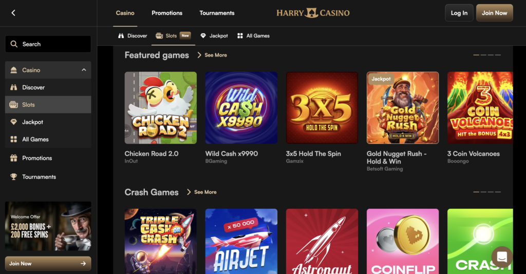 Harry Casino - Credit Card Casino