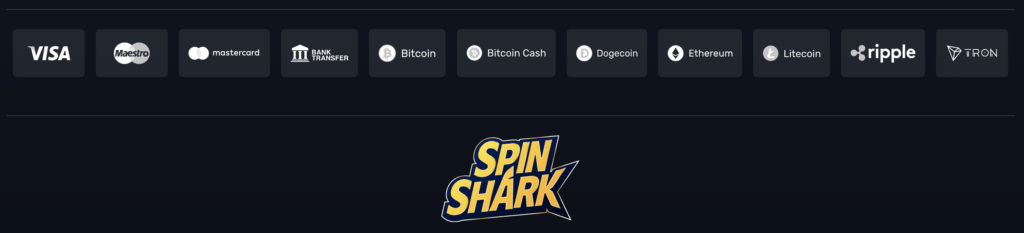 Spin Shark Casino banking optons